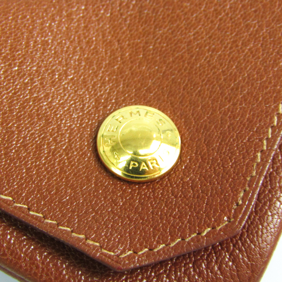 Hermes LE 24 Unisex Leather Coin Purse/coin Case Brown - Picture 6 of 9